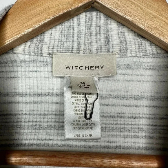 Witchery NEW! Grey Open Front Drape Cardigan Sweater Size Medium - Picture 6 of 8